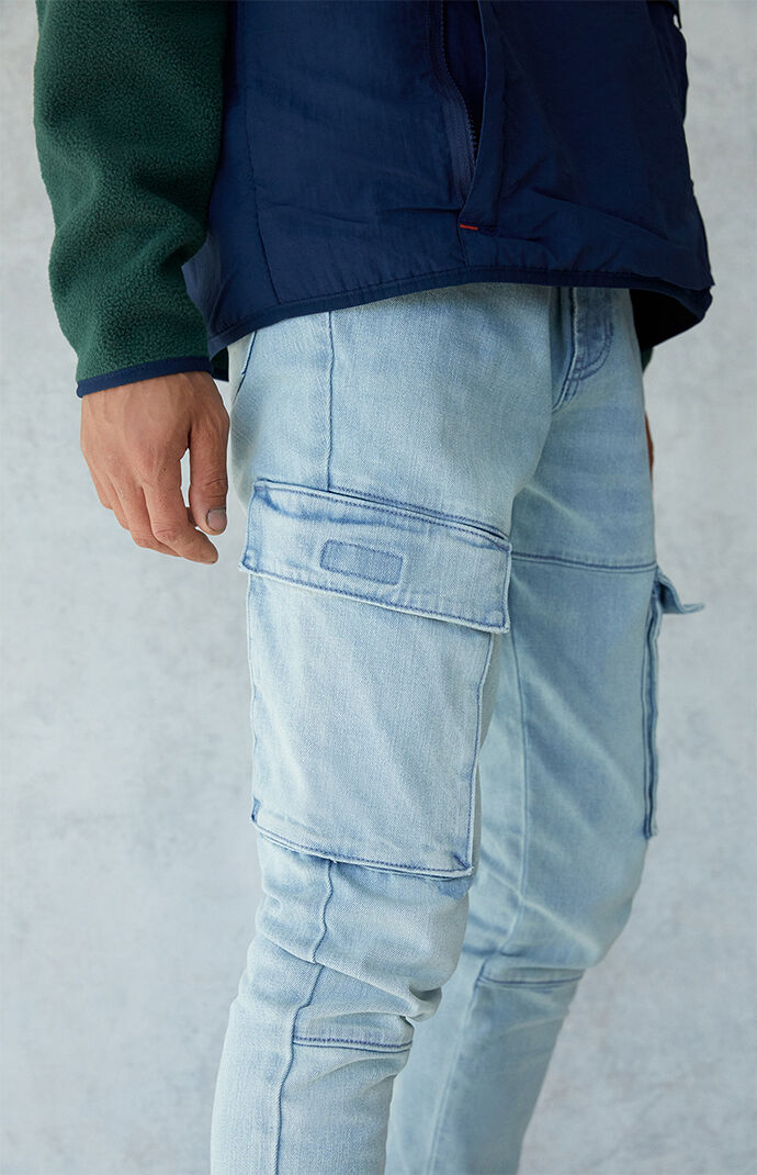 Light Indigo Stacked Skinny Jeans