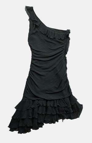 2000s One Shoulder Rouched Dress image number 2