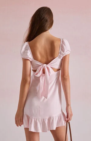 Camille Tie Back Mini Dress image number 4