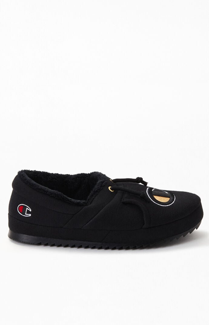 Black champion slippers top