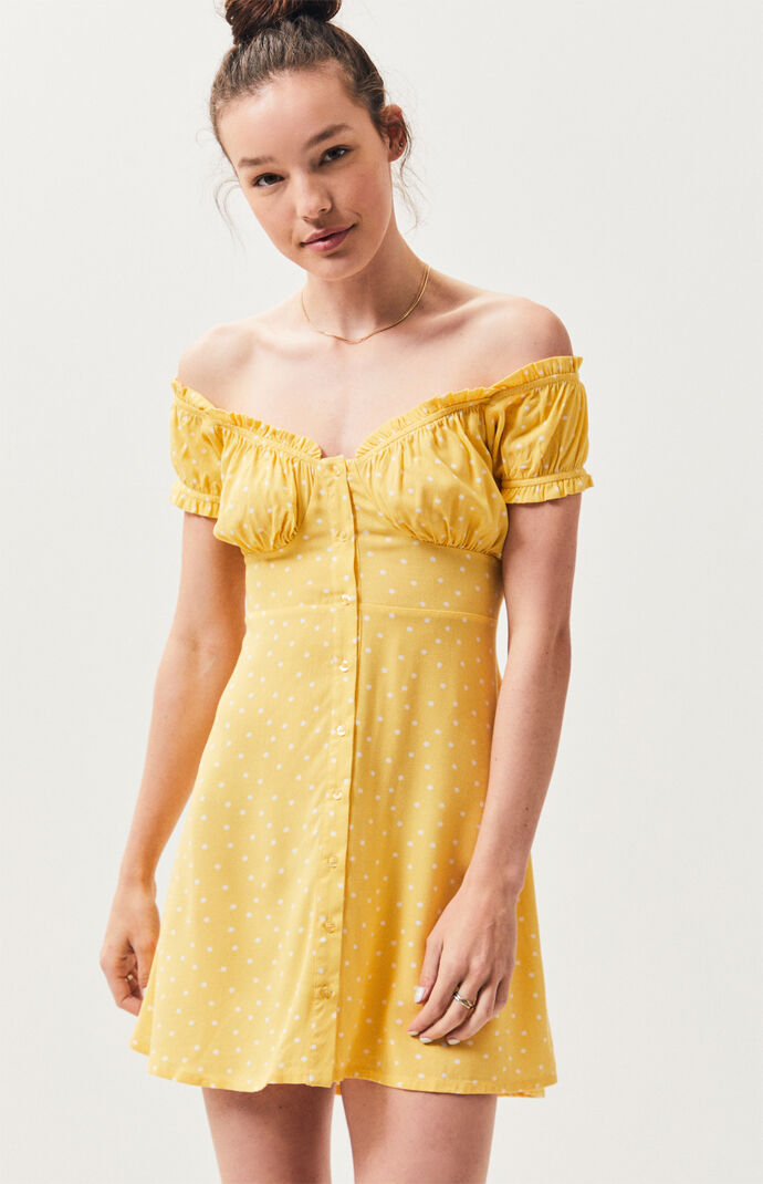 pacsun yellow dress