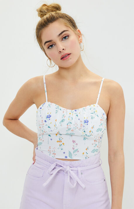 Ruched Bustier Tank Top