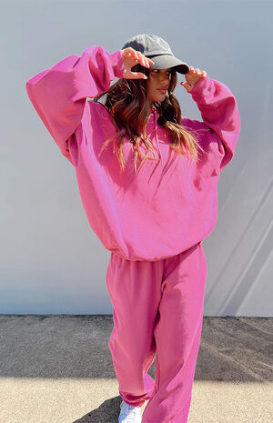 Pink Ritu Oversized Hoodie image number 1