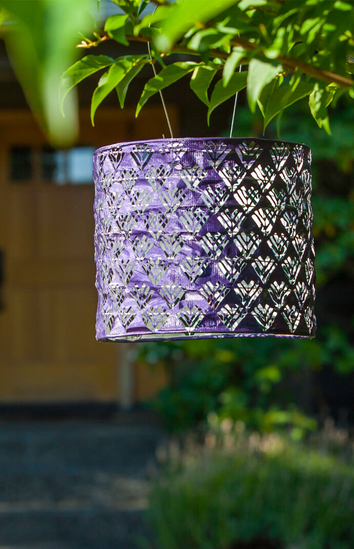 Purple Drum Solar Lantern