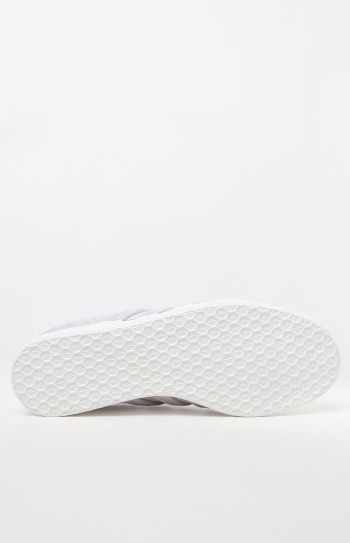 Adidas women's gray gazelle stitch and turn sneakers best sale
