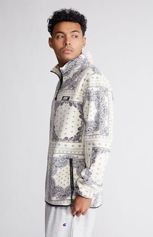 1/2 Zip Pullover Paisley Sweatshirt image number 2