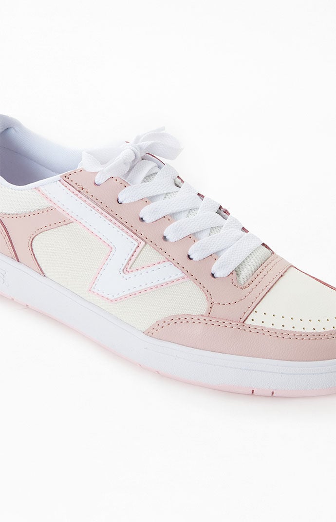 White pink vans clearance