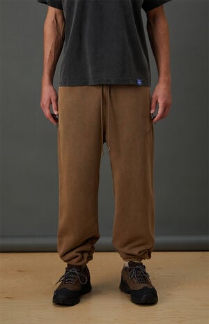Brown Fleece Jogger Sweatpants image number 2