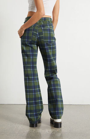 Plaid High Waisted Dad Jeans image number 4