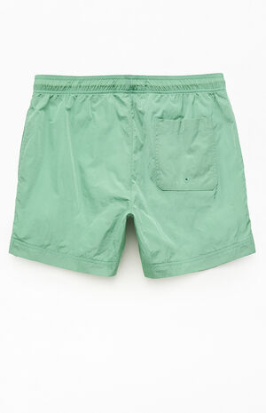 Green Crinkle 4.5" Swim Trunks image number 2