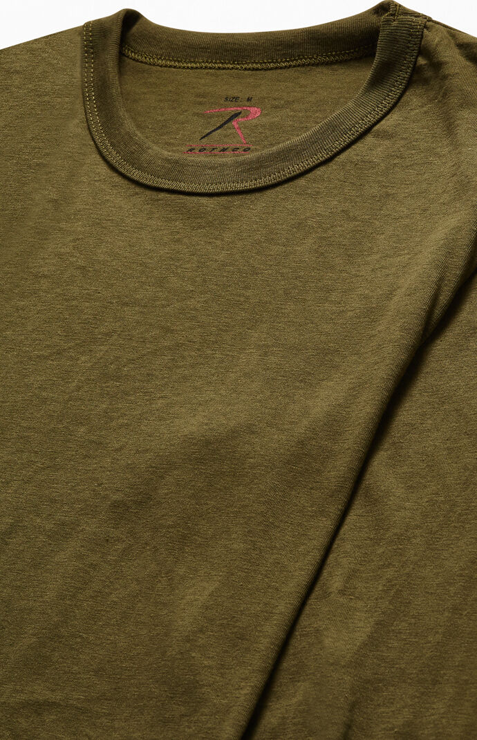 Olive Solid Long Sleeve T-Shirt