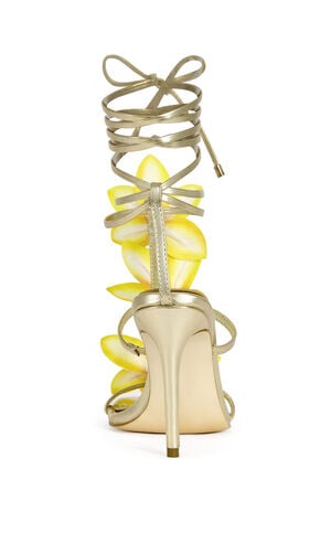 Women's Crescendo Gold Stiletto Sandals image number 3