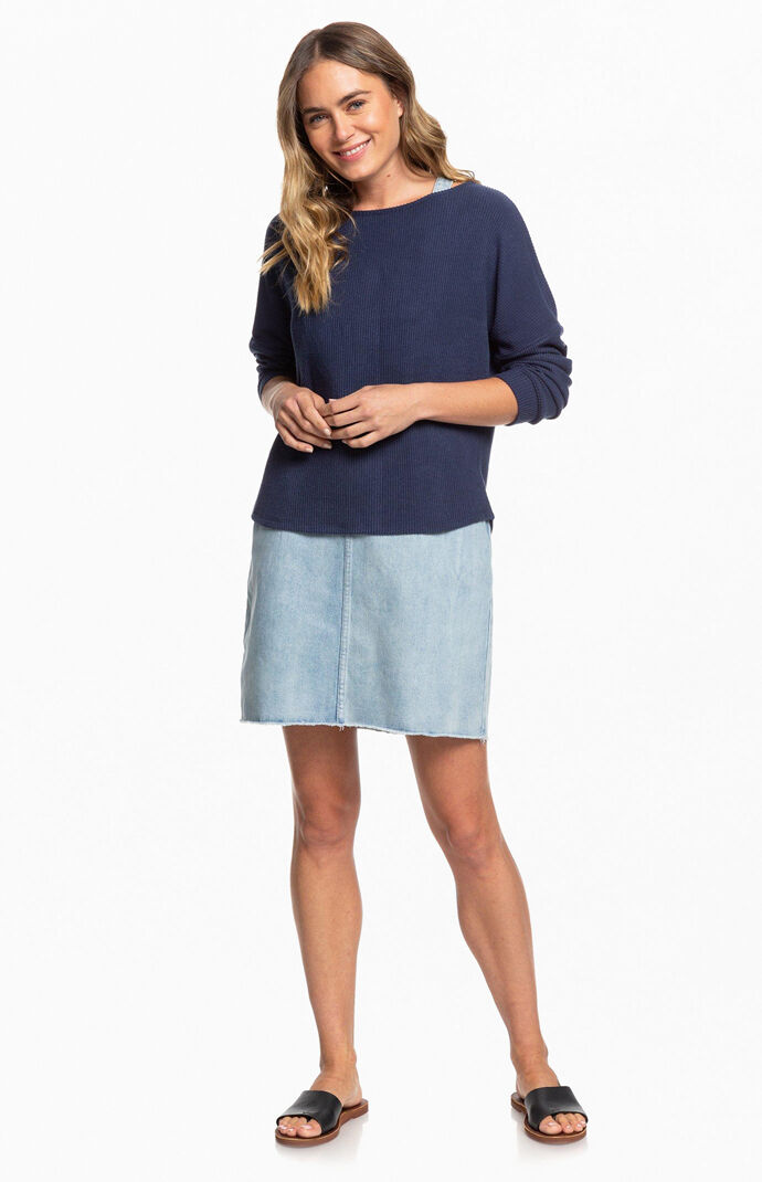 Blue Holiday Everyday Ribbed Top