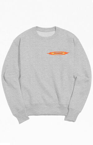 Gray Flames PacSun Logo Crew Neck Sweatshirt image number 1