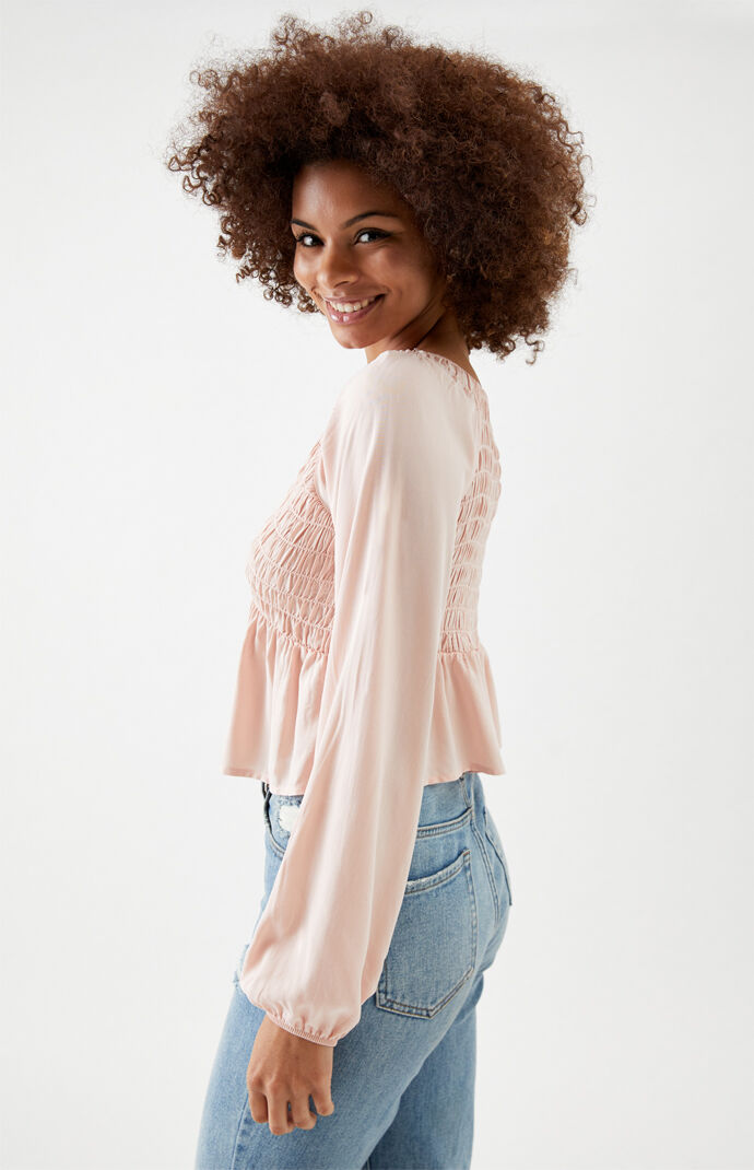 Smocked top babydoll top