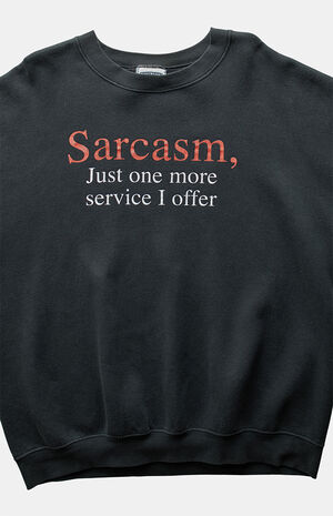 90s Sarcasm Crew Neck Sweatshirt image number 3