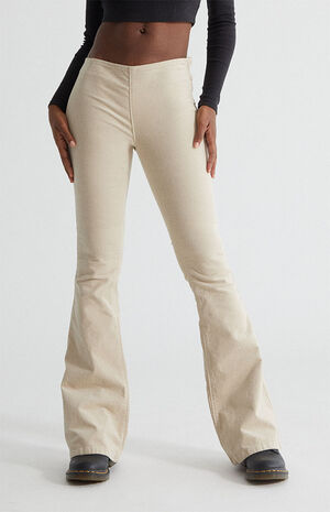 Cement Corduroy Low Rise Flare Pants image number 1