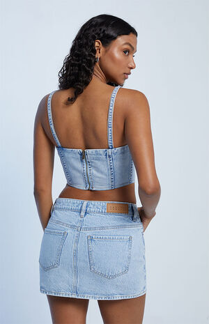 Denim Corset Top image number 4