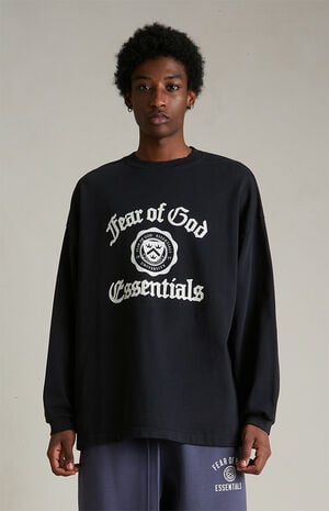 Black Heavy Long Sleeve T-Shirt image number 2