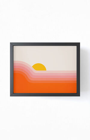 Pink Sun Walnut Framed Mini Art Print image number 2