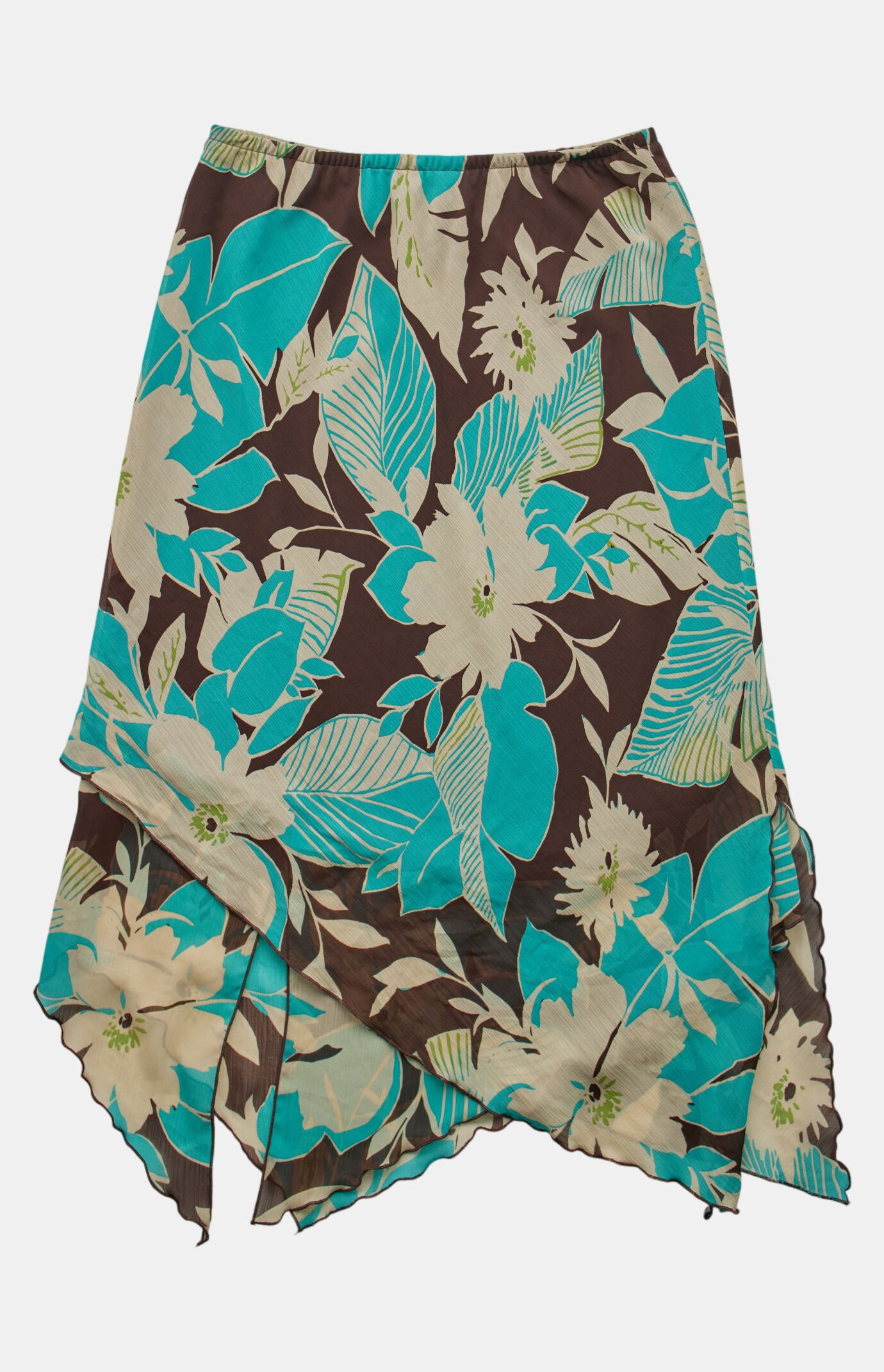 PS VINTAGE 2000s Y2K Floral Midi Skirt