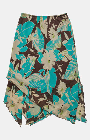 2000s Y2K Floral Midi Skirt image number 1