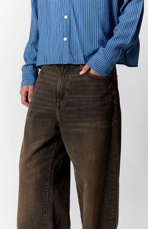 Blake Extreme Baggy Jeans Overdyed Brown image number 6