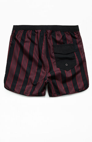 By PacSun Striped Scalloped 15" Swim Trunks image number 2