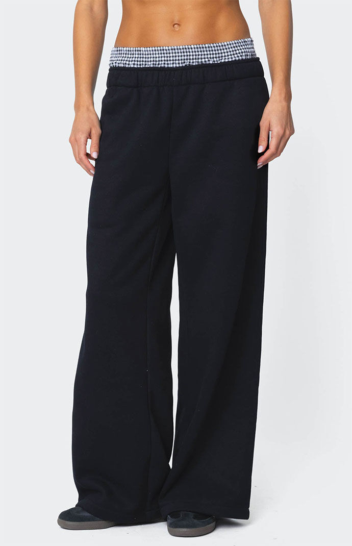 Edikted Gingham Boxer Detail Sweatpants | PacSun