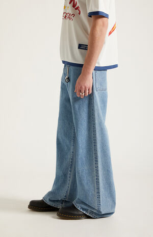 Blake Extreme Baggy Jeans Embroidered Medium Blue image number 3