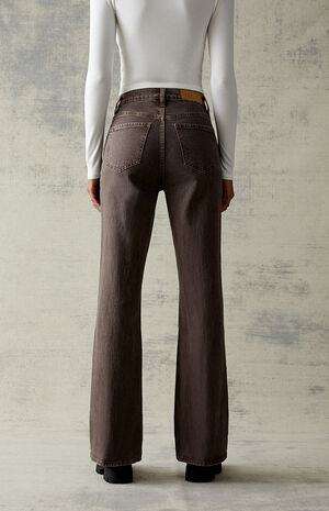 Brown Stretch High Waisted Bootcut Jeans Brown Stretch High Waisted Bootcut Jeans image number 4