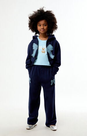 Bow Applique Baggy Sweatpants image number 3