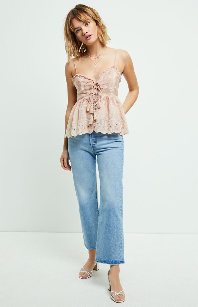 Jenna Embroidered Cami Top