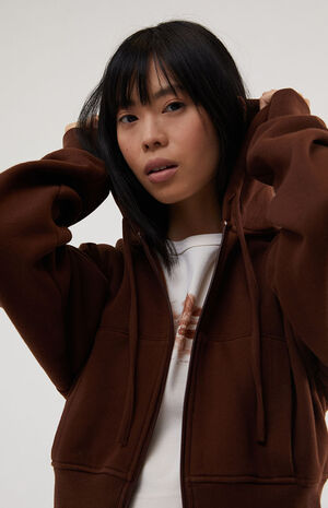 Kaley Cropped Full Zip Hoodie image number 2