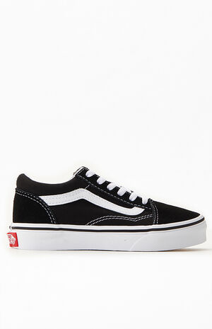 Kids Black & White Old Skool Shoes image number 2