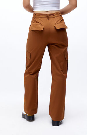 Brown Cargo Trousers image number 4
