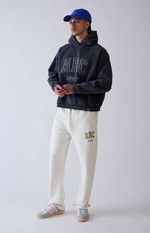 Black Raglan Sport Fleece Hoodie image number 5