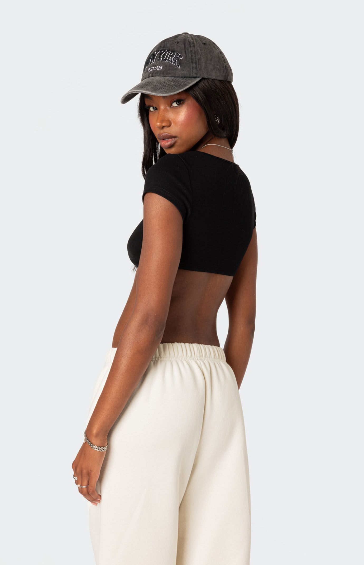 Edikted Square Neck Ribbed Crop Top | Pacsun