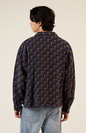 Washed Cropped Camp Flannel Shirt image number 3