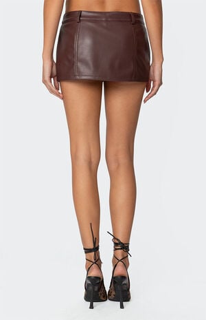 Frances Faux Leather Mini Skort image number 5