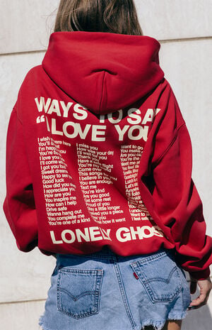 Ways To Say ILY Zip Up Hoodie image number 3