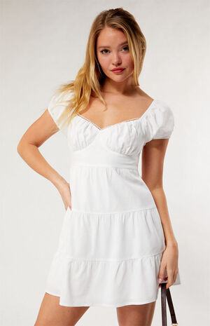 Dainty Trim Tie Back Mini Dress image number 2
