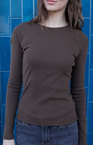 Brown Ainsley Long Sleeve Top image number 3