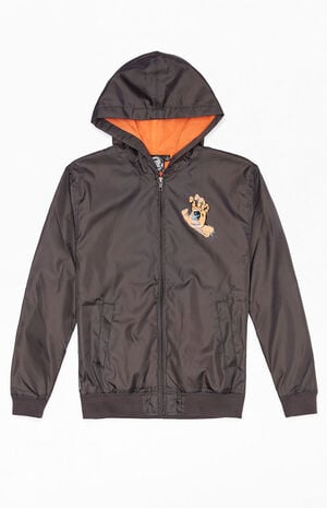 Kids Screaming Hand Hooded Windbreaker Jacket image number 1