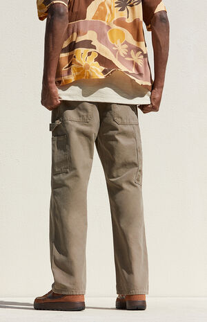 Brown Baggy Carpenter Jeans image number 4