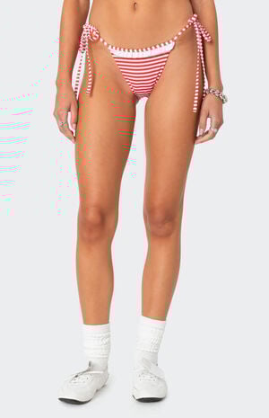 Zora Striped String Bikini Bottom image number 2