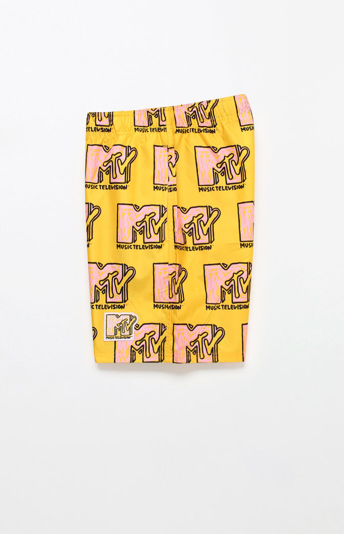 Yellow MTV 18" Swim Trunks