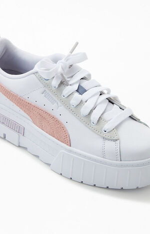 Women's White Multi Mayze Sneakers image number 6