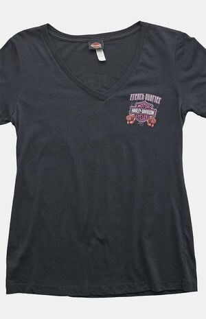 2000s Harley Davidson V-neck Baby Graphic T-Shirt image number 2