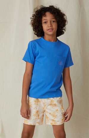 Tan Palm Island Elastic Waist Boardshorts image number 2